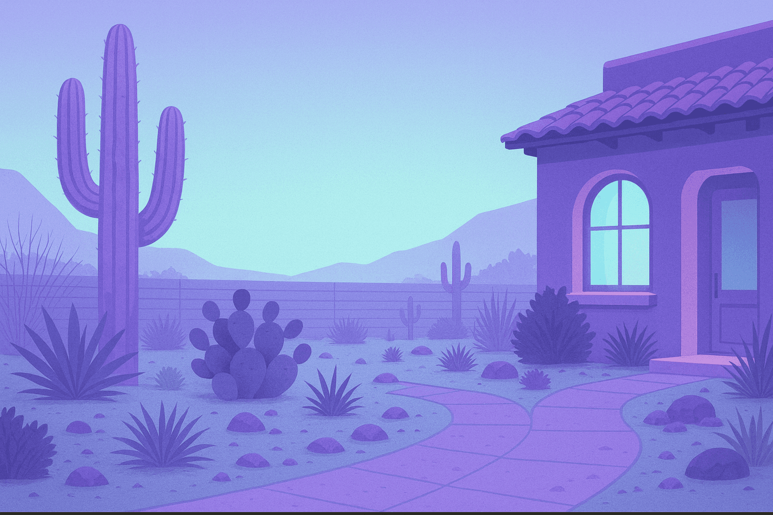 Clean Desert Sonoran Landscape